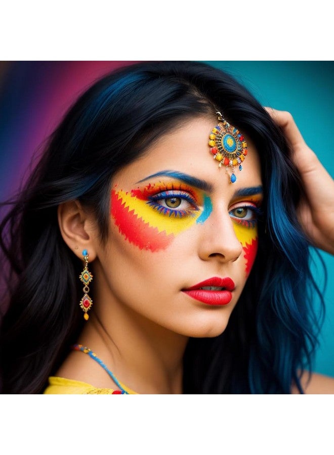 Mysense Red Blue And Yellow Face Paint Stick, Eye Black Stick For Football Baseball Softball, Cream Body Paint For Halloween Costume Cosplay Makeup  - Image 3