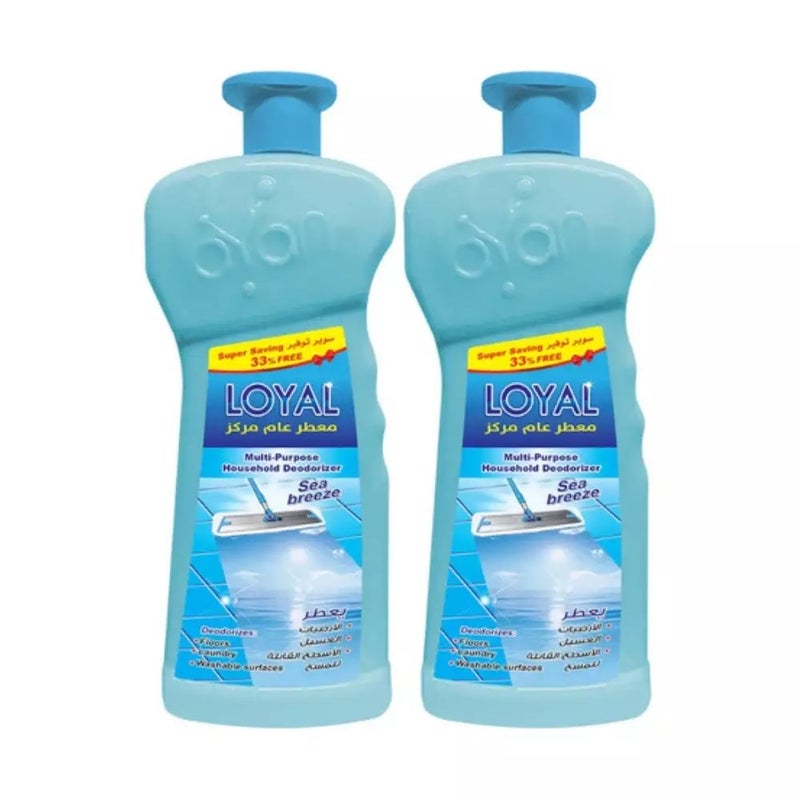 Loyal Concentrated Sea Breeze Fragranced Multi-Purpose Household Deodorizer- 2X2100ml