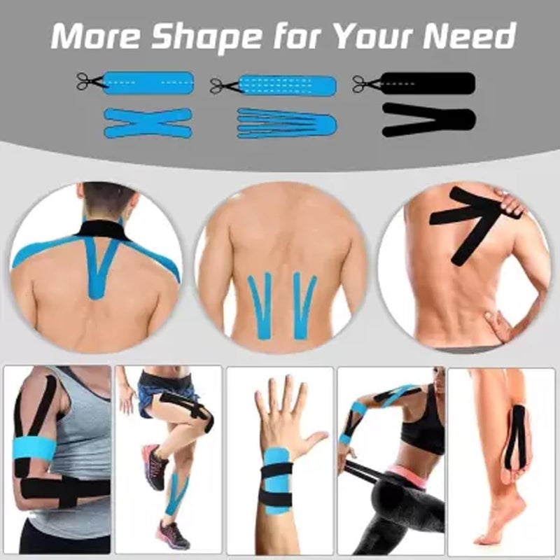 Beflix ® Kinesiology Tape for Physiotherapy, Sports Injury, Pain Relief Muscle Tape, for Shoulder, Wings, Arms, Ankle K Taping Waterproof Athletic Tape for Pain Support (5 m X 5 cm) (Beige) - Image 4