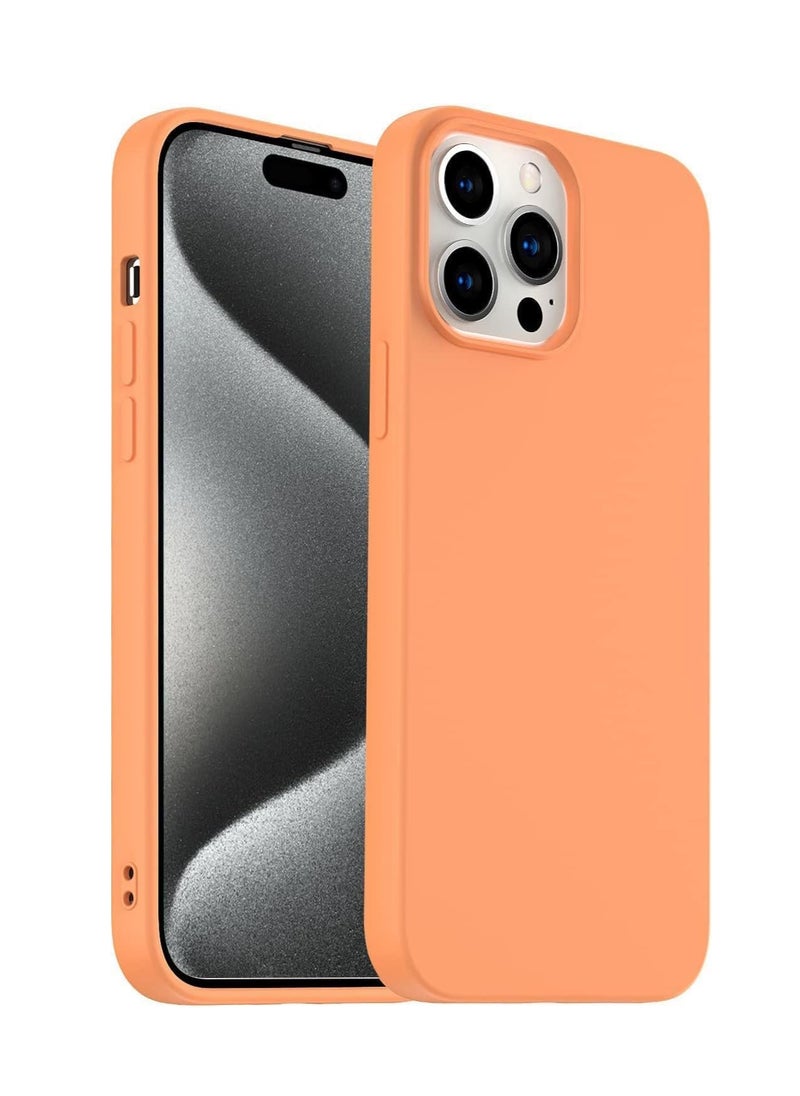 Generic - Compatible with iPhone 12 Pro Max Case 6.7 inch(2020),[Silky and Soft Touch Series] Premium Soft Liquid Silicone Rubber Full-Body Protective Bumper Case (Orange) - Image 1