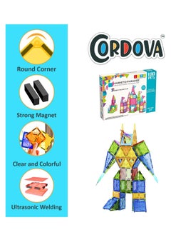 Cordova magnetic tiles 100-piece set – STEM educational building blocks for kids, creative construction toy for boys & girls  - Image 3