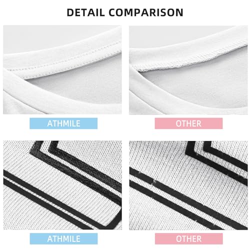 ATHMILE Womens Oversized T Shirts Loose Fit Crewneck Short Sleeve Tops Summer Casual Blouse Y2K 2025 Basic Tee Beach White - Image 3