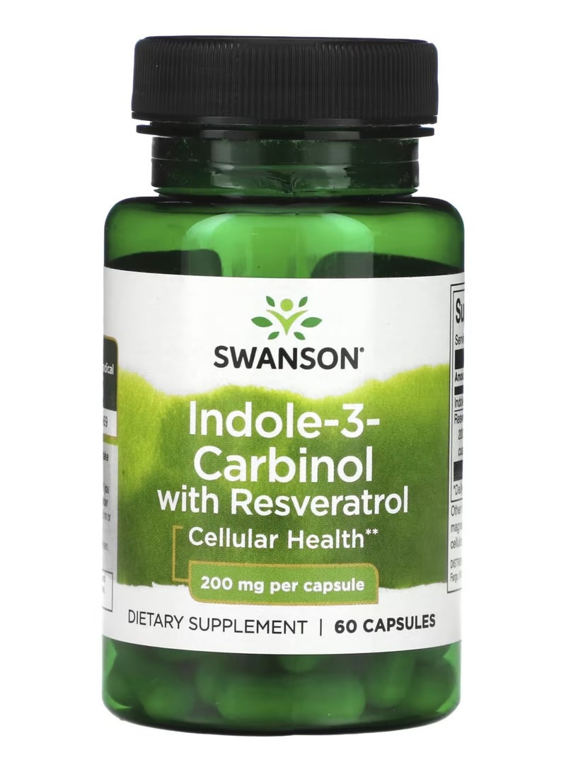 Swanson, Indole-3-Carbinol with Resveratrol, 200 mg, 60 Capsules
