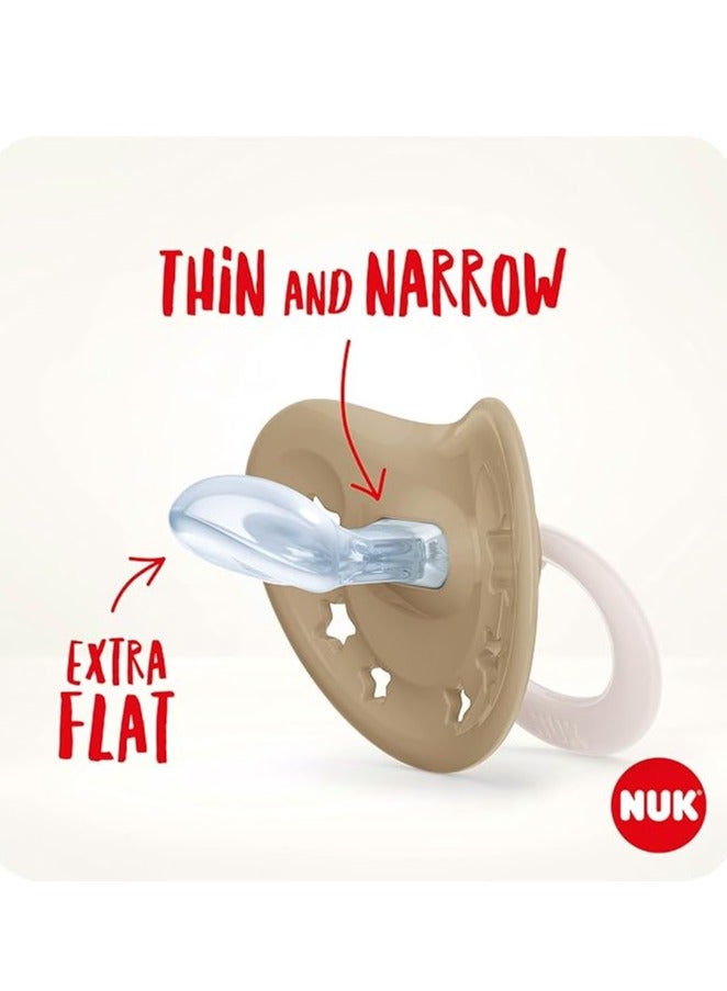 نوك لهّايات NUK | 2 عبوة من اللهايات | حلمة قلب | لهّايات سيليكون خالية من مادة BPA | لهّايات مضادة للتفلطح | لعبة تسنين الأطفال - Image 4