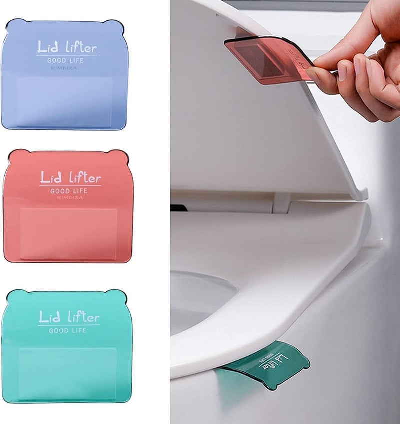 Parkplus Toilet Seat Lifter Self-Adhesive Toilet Seat Holder With Double Tape Toilet Seat Lifter Handle Clip Water Closet Toilet Lifter Avoid Direct Contact With Cover&Seat(Multi) Plastic (Pack Of 2) - Image 3