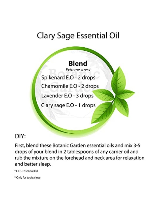 BOTANIC GARDEN Clary Sage Essential Oil 100% Pure Undiluted Therapeutic Grade for Skin, Hair, Dandruff & Aromatherapy (10 ML) - Image 5