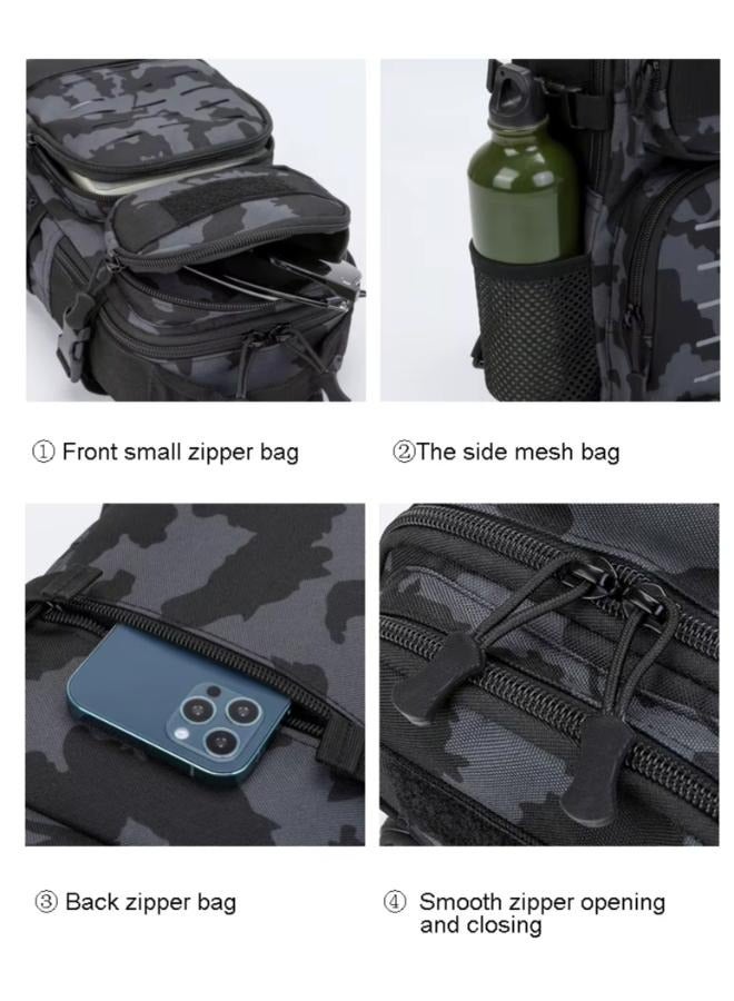 Men Outdoor Shoulder Bag Sling Cross body Chest Oxford Travel Tactical Backpack - Image 3
