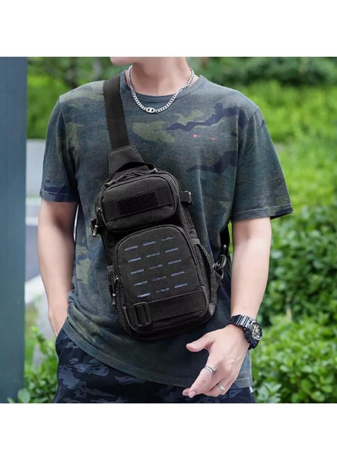 Men Outdoor Shoulder Bag Sling Cross body Chest Oxford Travel Tactical Backpack - Image 5