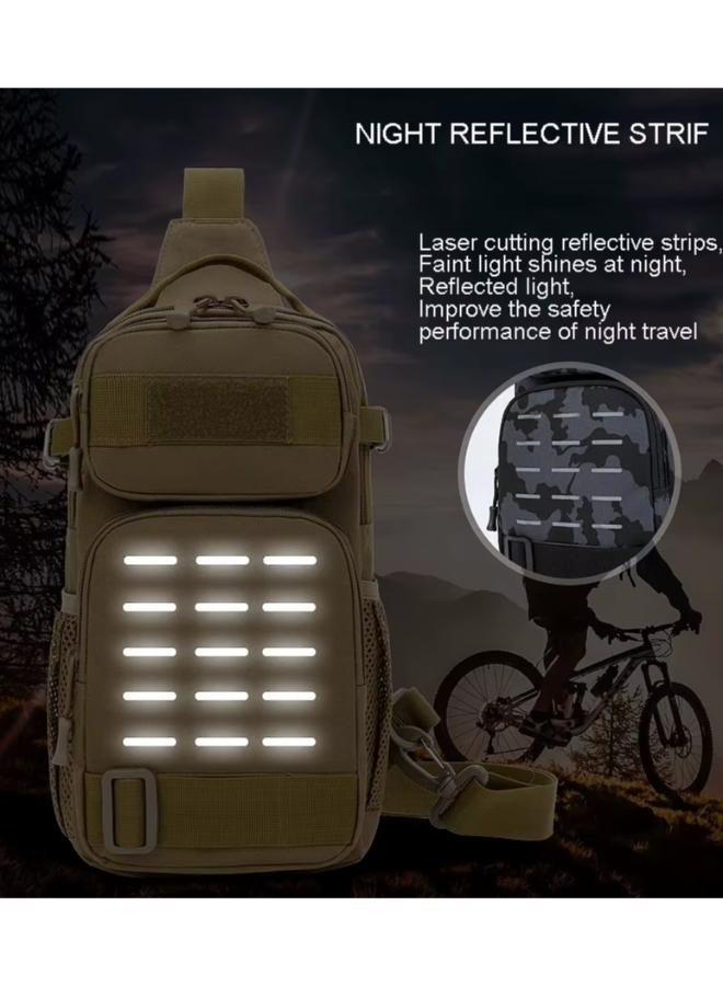 Men Outdoor Shoulder Bag Sling Cross body Chest Oxford Travel Tactical Backpack - Image 4
