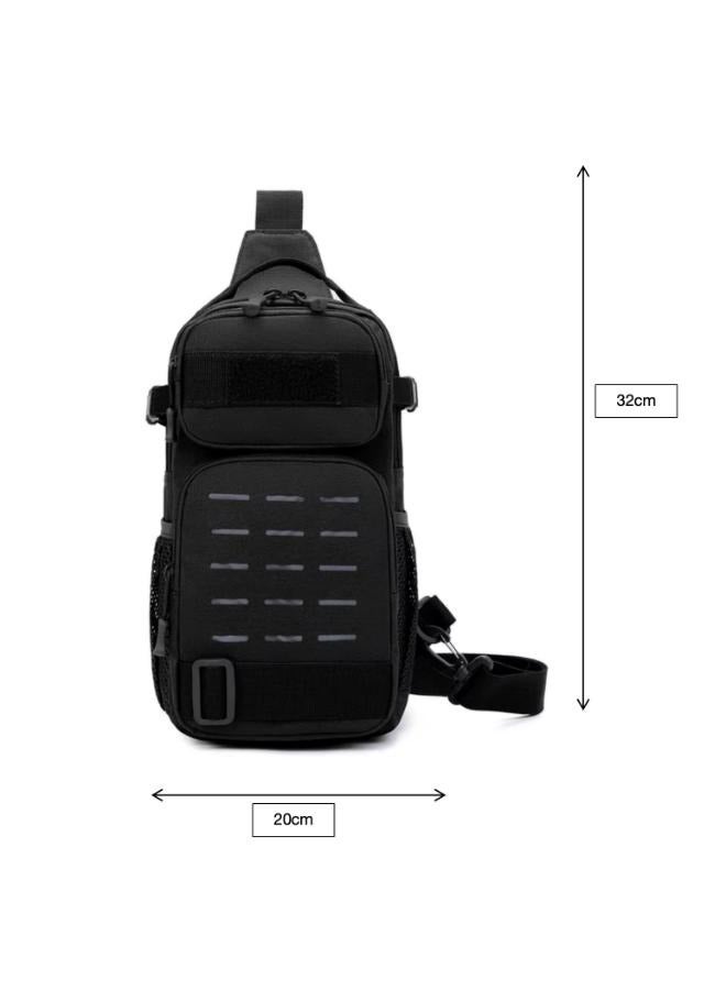 Men Outdoor Shoulder Bag Sling Cross body Chest Oxford Travel Tactical Backpack - Image 2