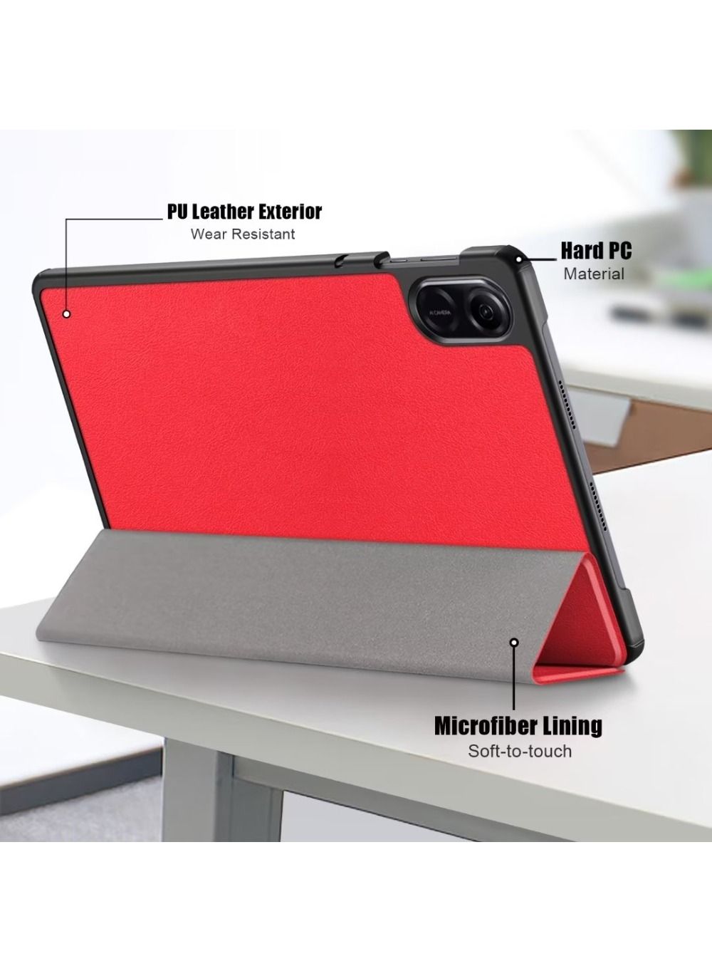 Custodia Honor Pad X9 11.5 Pollici Con Supporto – Antiurto 3 Strati, Rosso E Nero, Protezione Militare
