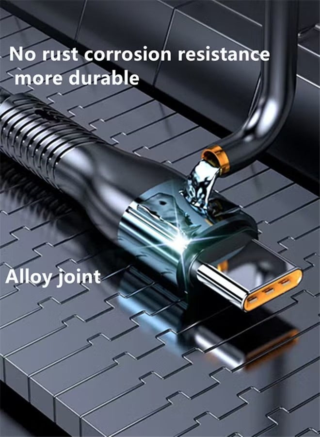 كابل شحن سريع USB 3 في 1 - كابل شحن فائق السرعة بقدرة 120 واط، شاحن هاتف عالمي، كابل شحن متعدد الاستخدامات للهواتف المحمولة والأجهزة اللوحية وغيرها - Image 4