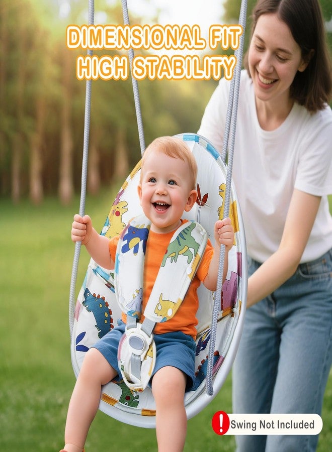 FEISIKE Toddler Swing Cushion - FEISIKE Baby Swing Outdoor Seat Insert Pad Compatible with Coconut Toddler Swing Egg Swing for Toddlers Ages 6-36 Months, Detachable and Washable(Swing Not Included) - Image 4