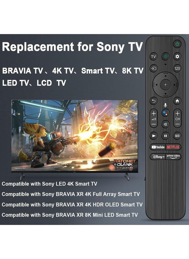 BGM - RMF-TX800U Voice Remote For Sony 4Κ 8K HD Smart TV Sony Bravia TV XR KD Series TV Remote Control fit for Sony A80K X80K X95K X90K X85K 4K HDR LED Smart TV (2022) KD-50X85K KD-75X85K KD-85X85K XR-65X90K KD-50X80K KD-55X80K XR-65A80K XR-55X90K - Image 1