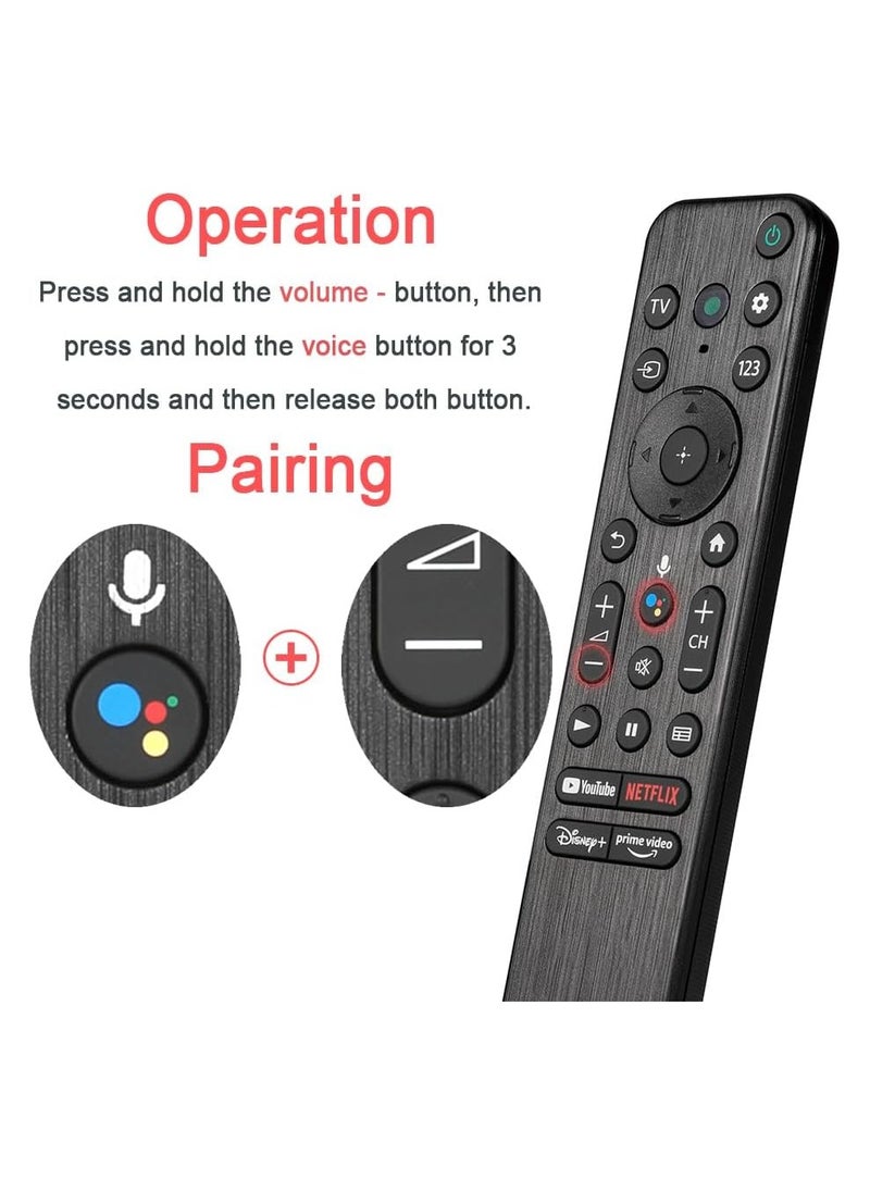 BGM - RMF-TX800U Voice Remote For Sony 4Κ 8K HD Smart TV Sony Bravia TV XR KD Series TV Remote Control fit for Sony A80K X80K X95K X90K X85K 4K HDR LED Smart TV (2022) KD-50X85K KD-75X85K KD-85X85K XR-65X90K KD-50X80K KD-55X80K XR-65A80K XR-55X90K - Image 1