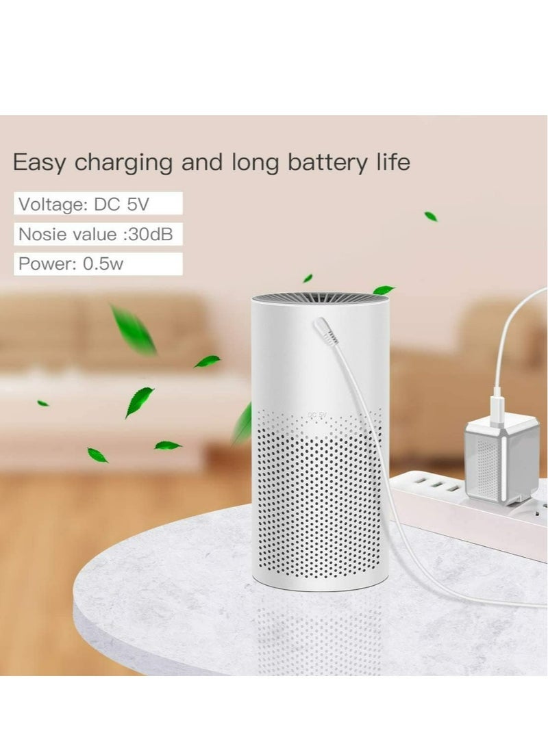 Generic Mini Portable Air Purifier for Home Bedroom Office Desktop Pet Room Air Cleaner for Car with True HEPA Filters and Silence  - Image 2