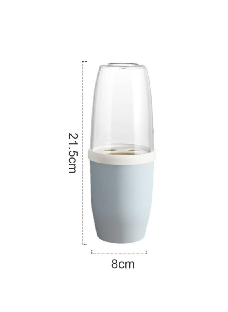 ATRI - Transparent Cover Toothbrush Toothpaste Holder Organizer Travel Home Washing Cup - Image 1