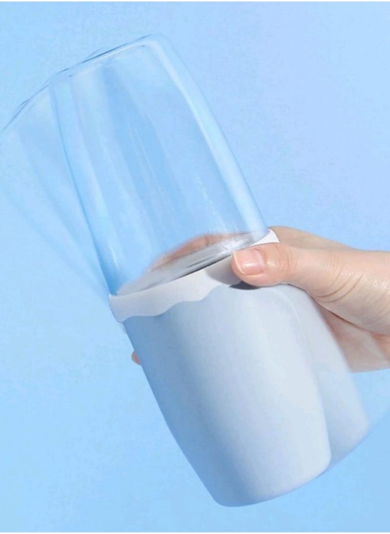 ATRI - Transparent Cover Toothbrush Toothpaste Holder Organizer Travel Home Washing Cup - Image 1
