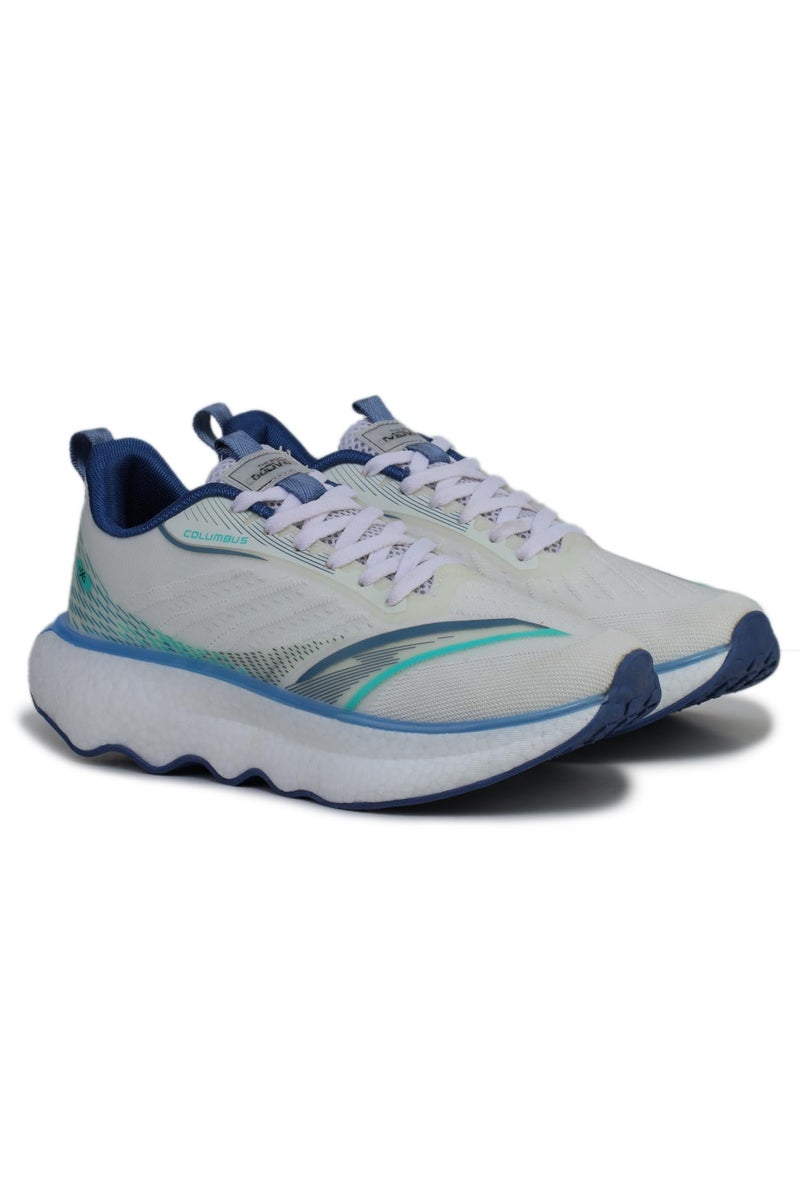 Columbus GRAVITAS Sports Shoes - Running Shoes|Walking Shoes| Training & Gym Shoe | Outdoors Shoe for Men, (White & R.Slate), UK6 - Image 1