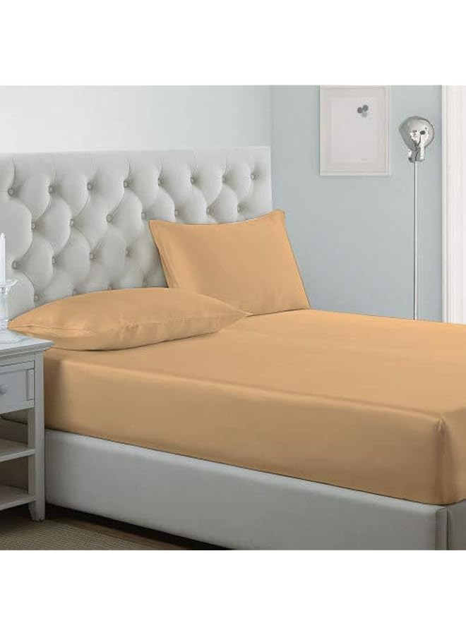 آي بيد هوم طقم ملاءات فاخرة مكون من قطعتين من القطن بعدد خيوط 300 مقاس مفرد