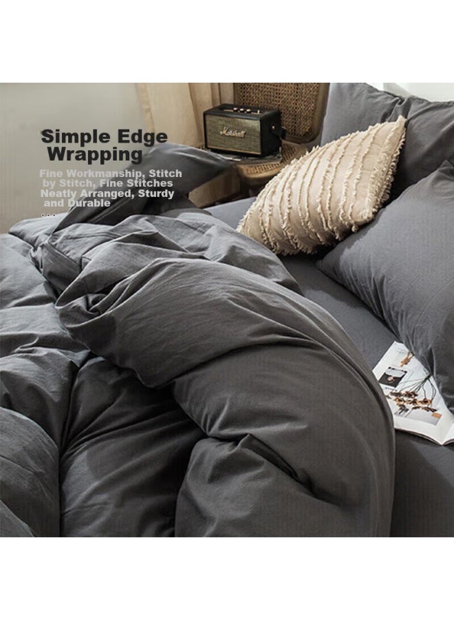 Avivi Aiwei Duvet Cover Single Piece, Skin-friendly Quilt Cover For Single Or Double Bed, Student Dormitory Duvet Cover, Single Size 200*230cm, Dark Gray - Image 2