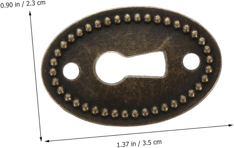 Antique Keyhole Insert Plates 24Pcs Vintage Covers For Dresser Cabinet Furniture Protection - Image 5