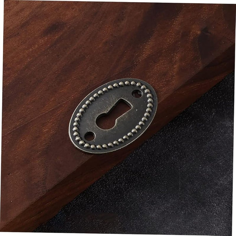 Antique Keyhole Insert Plates 24Pcs Vintage Covers For Dresser Cabinet Furniture Protection - Image 2