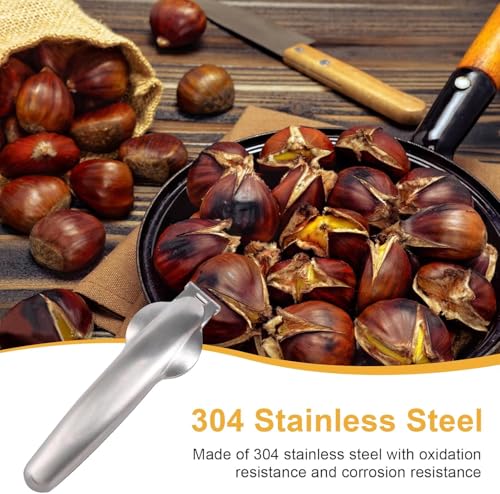 Hoxxu Stainless Steel Chestnut Cutter Tool Chestnut Opener Tool Chestnut Open Clip Chestnut Knife Chestnut Cracker Tool Chestnut Peeler Nut Cutter - Image 5