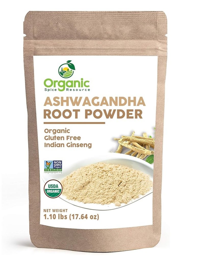 مسحوق جذور الأشواغاندا من أورجانيك سبايس ريسورس، 1.10 رطل، 17.64 أونصة - Image 1