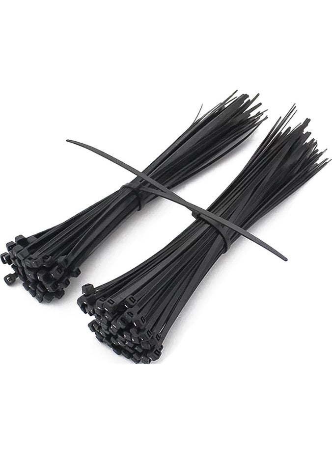 Wozlo - 30 Cm Cable Tie 3.6*300 mm Velcro Clamp Cable Collection Black 100 Pcs - Image 1