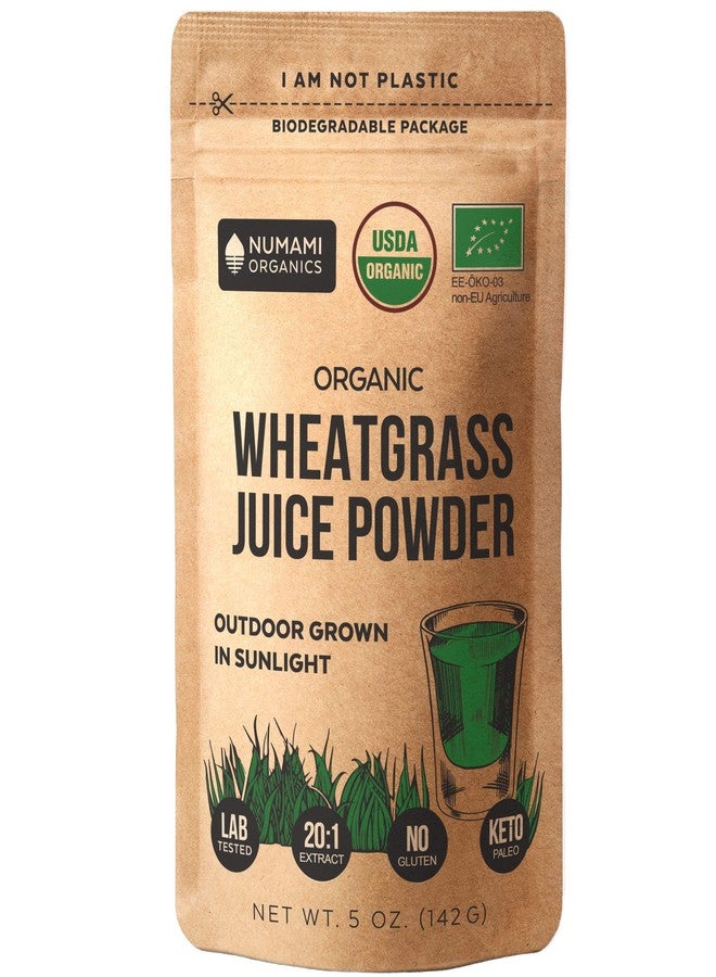 Numami Organic Wheatgrass Juice Powder - 100% Water Soluble, Grown in USA and USDA Certified Organic, 20 Times More Concentrated Than Raw Wheatgrass - Image 1