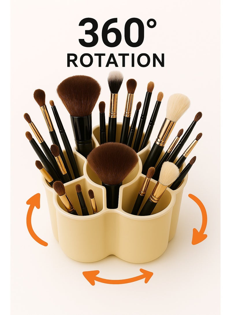 Generic Makeup Organizer 360 Rotating in the shape of a rose  - Image 1