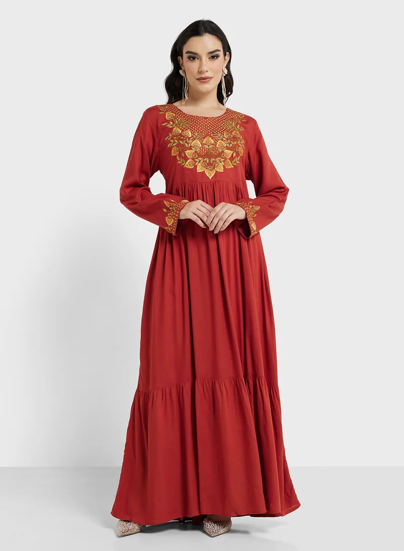 KASHKHA Viscose Solid Jalabiya (VK1790)