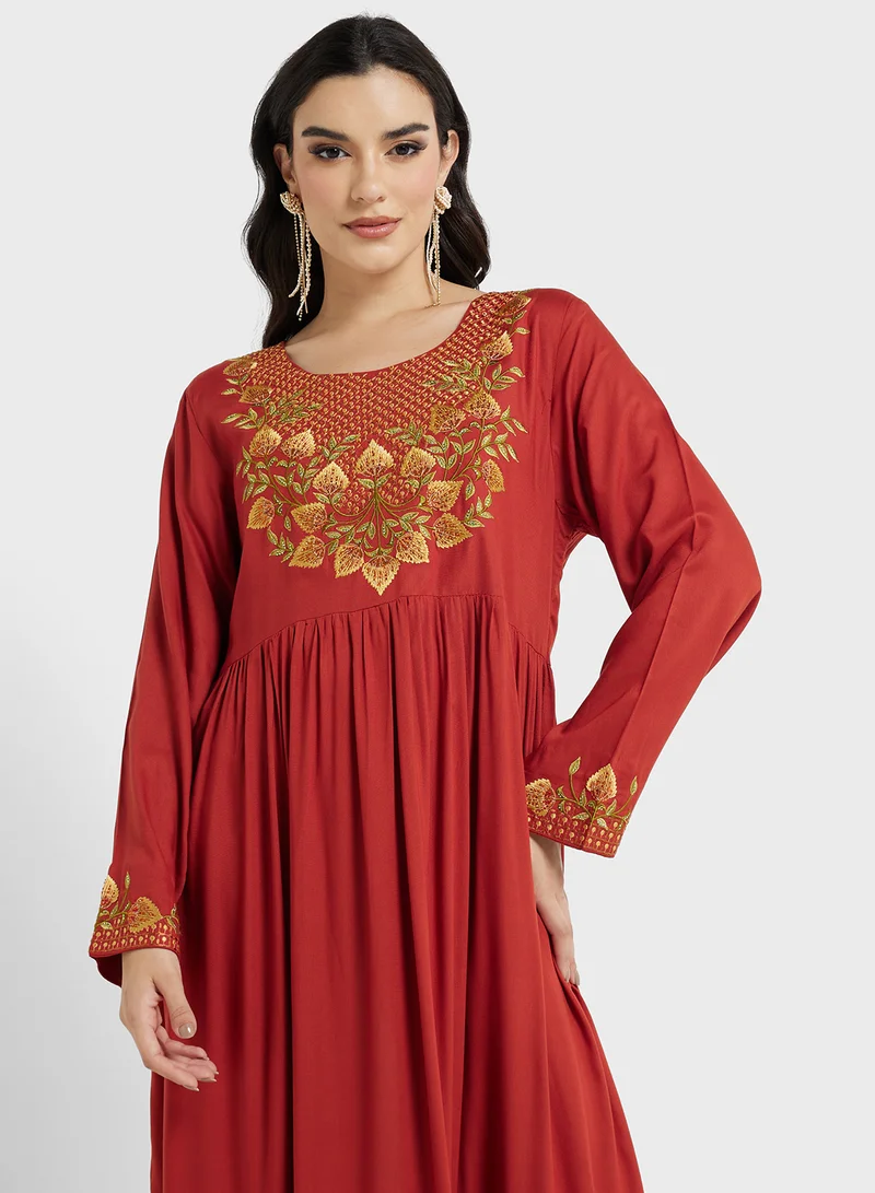 KASHKHA Viscose Solid Jalabiya (VK1790)