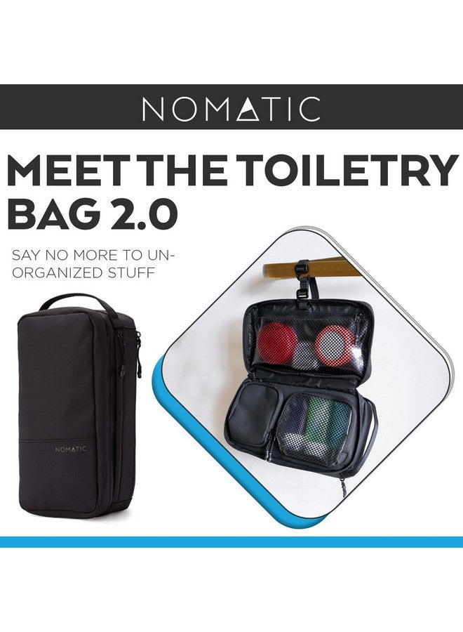 NOMATIC Toiletry Bag for Travel - Great for Travel Size Toiletries - Travel Essentials Wash Bag - Travel Makeup Bag, (Black), Large V2 - Image 1