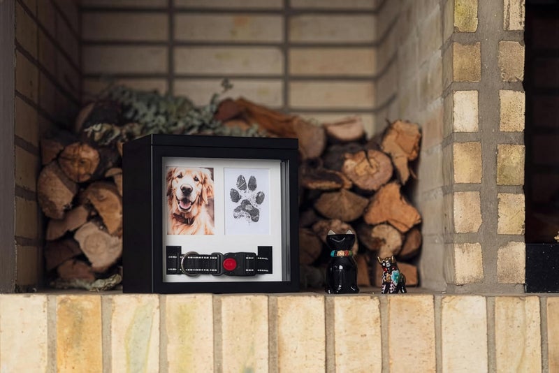 OtterPets Dog Urn for Ashes, 4 Customizable Displays with Paw Print Ink Kit and Flannel Bag, Pet Urns for Dogs Ashes, Pet Cremation Box, Cat Urn for Ashes, Dog Ashes Keepsake (Black) - Image 5