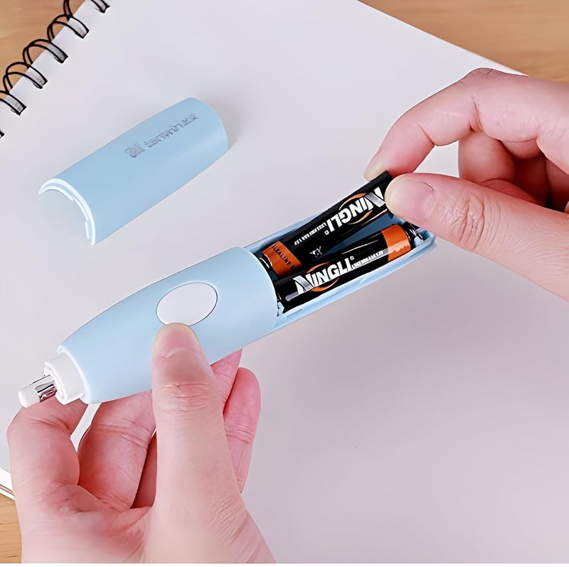 Prescent Multicolor Electric Eraser Kit Battery Operated auto Eraser with 16 Eraser Refills Batteries not Included - Image 2