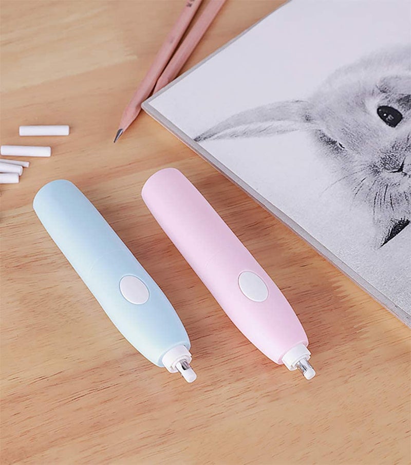 Prescent Multicolor Electric Eraser Kit Battery Operated auto Eraser with 16 Eraser Refills Batteries not Included - Image 3