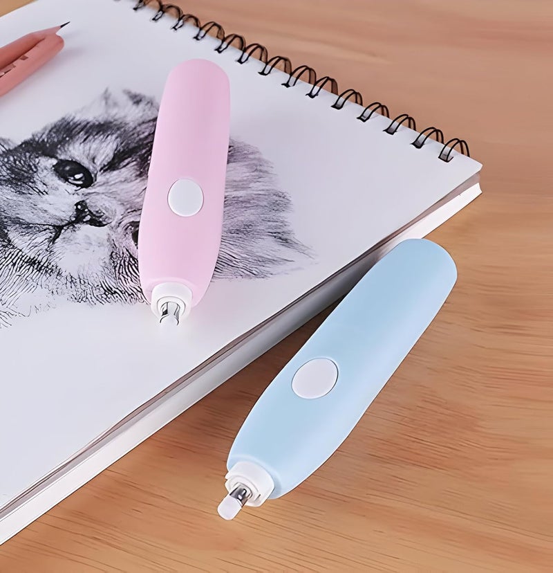 Prescent Multicolor Electric Eraser Kit Battery Operated auto Eraser with 16 Eraser Refills Batteries not Included - Image 5