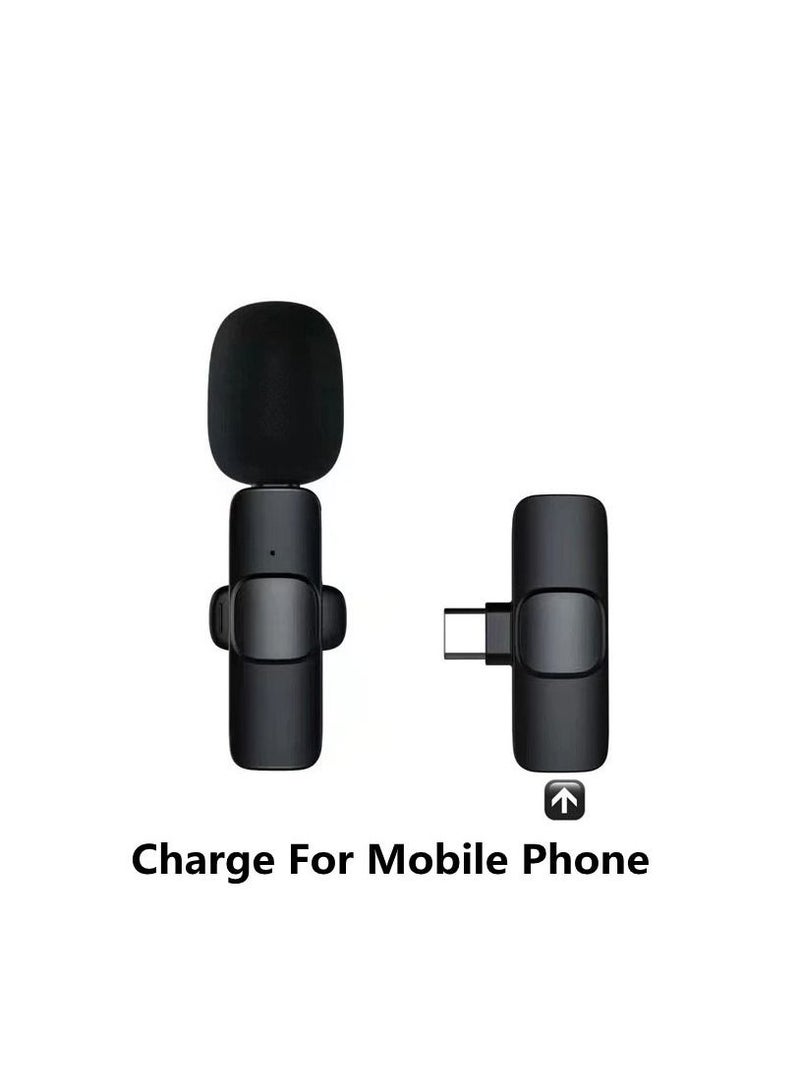 Marrkhor Wireless Lavalier Microphone for Type C Black - Image 2