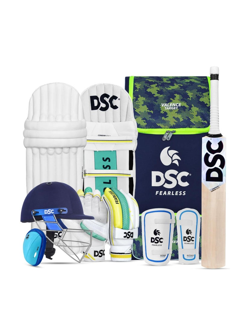 دي أس سي مجموعة كاملة ممتازة مع طقم خوذة الكريكيت مقاس 5 - Image 1