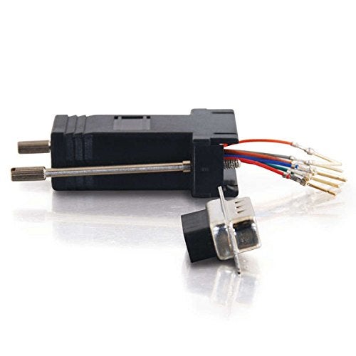 C2G محول C2G 02947 RJ45 إلى DB9 ذكر تسلسلي RS232، أسود 1.5 بوصة - Image 3