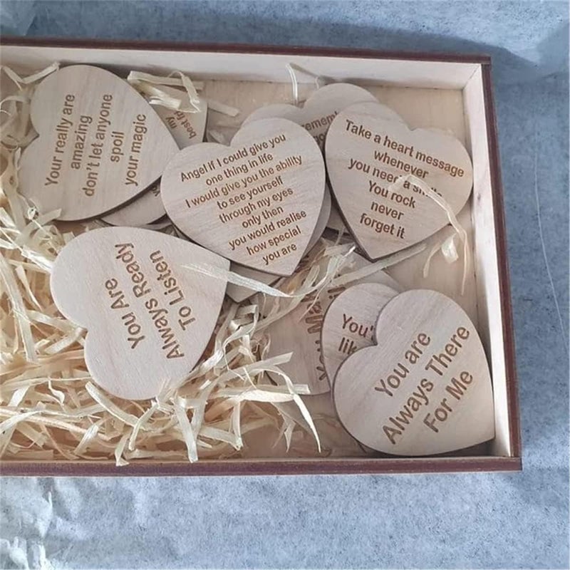 comfrt Unique Friendship Gift - Reasons Why You are My Friend, 10 Reasons Why You are My Friend, Wooden Hearts in The Box Friendship and Bestie Gifts for Friends, Friendship Keepsake (Box,Set 5) - Image 5