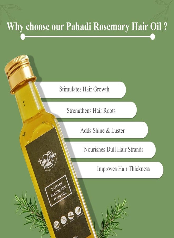 Vriksha Veda Pahadi Rosemary Hair Growth Combo I Rosemary Hydrosol (100 ml) & Pahadi Rosemary Hair Oil (100 ml) I For all Hair types I Unisex " - Image 5