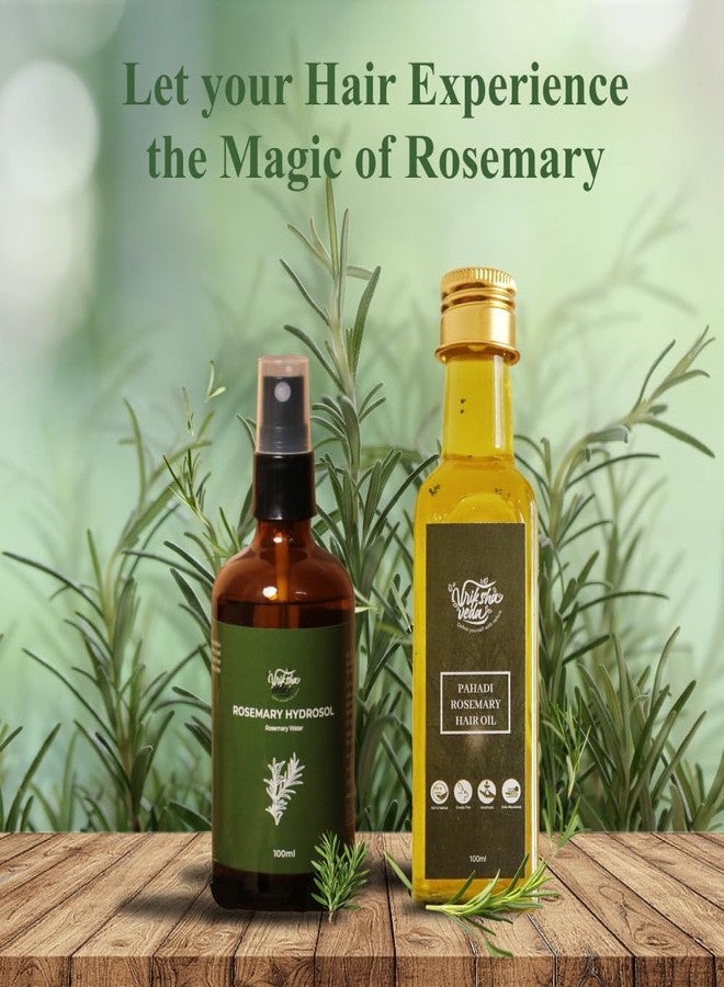 Vriksha Veda Pahadi Rosemary Hair Growth Combo I Rosemary Hydrosol (100 ml) & Pahadi Rosemary Hair Oil (100 ml) I For all Hair types I Unisex " - Image 2