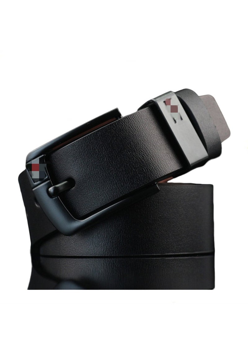 Generic Leather Dress Belts for Men. Men's Casual Jeans Belts. Classic Work Business Dress Belt Black  - Image 1
