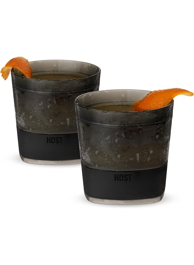 Host Host Freeze Cooling cups set of 2, Old Fashioned Glass with Silicone band for Bourbon, Scotch, and Whiskey, whisky gifts for men, Smoke  - Image 1