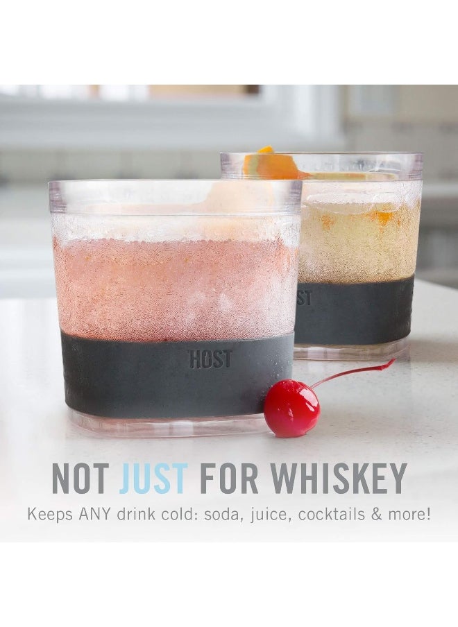 Host Host Freeze Cooling cups set of 2, Old Fashioned Glass with Silicone band for Bourbon, Scotch, and Whiskey, whisky gifts for men, Smoke  - Image 4