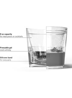 Host Host Freeze Cooling cups set of 2, Old Fashioned Glass with Silicone band for Bourbon, Scotch, and Whiskey, whisky gifts for men, Smoke  - Image 5