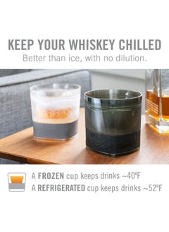 Host Host Freeze Cooling cups set of 2, Old Fashioned Glass with Silicone band for Bourbon, Scotch, and Whiskey, whisky gifts for men, Smoke  - Image 2
